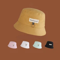 letters label bucket hat for women men hip hop solid color fisherman hats bob casual sunscreen panama hat cotton basin caps