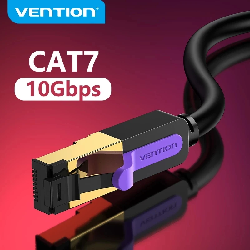 Vention-Cable Ethernet LAN Cat 7, de par trenzado blindado RJ45, parcheado para...