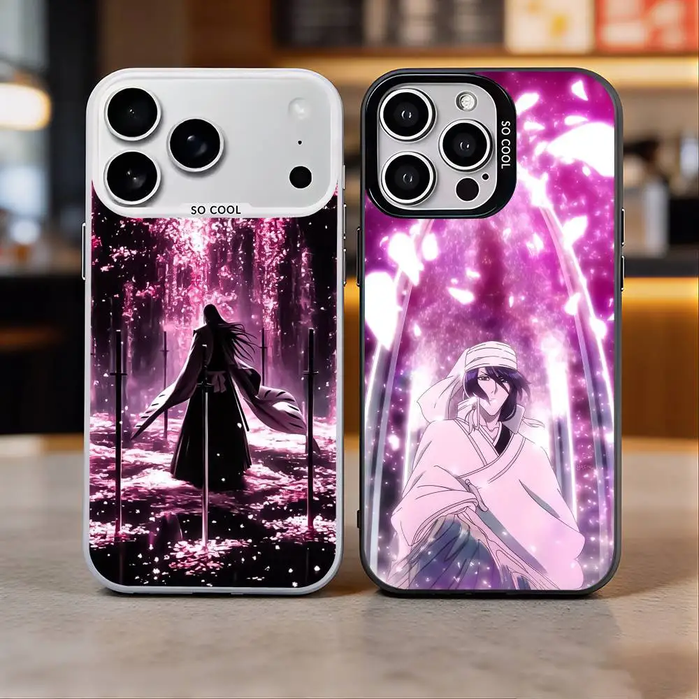 Фото Чехол для телефона B-Bleach Anime K-Kuchiki Byakuya для iPhone 17, 16, 15, 14, 13, 12, 11 Plus, Pro Max, цветной серебристый чехол-футляр №1