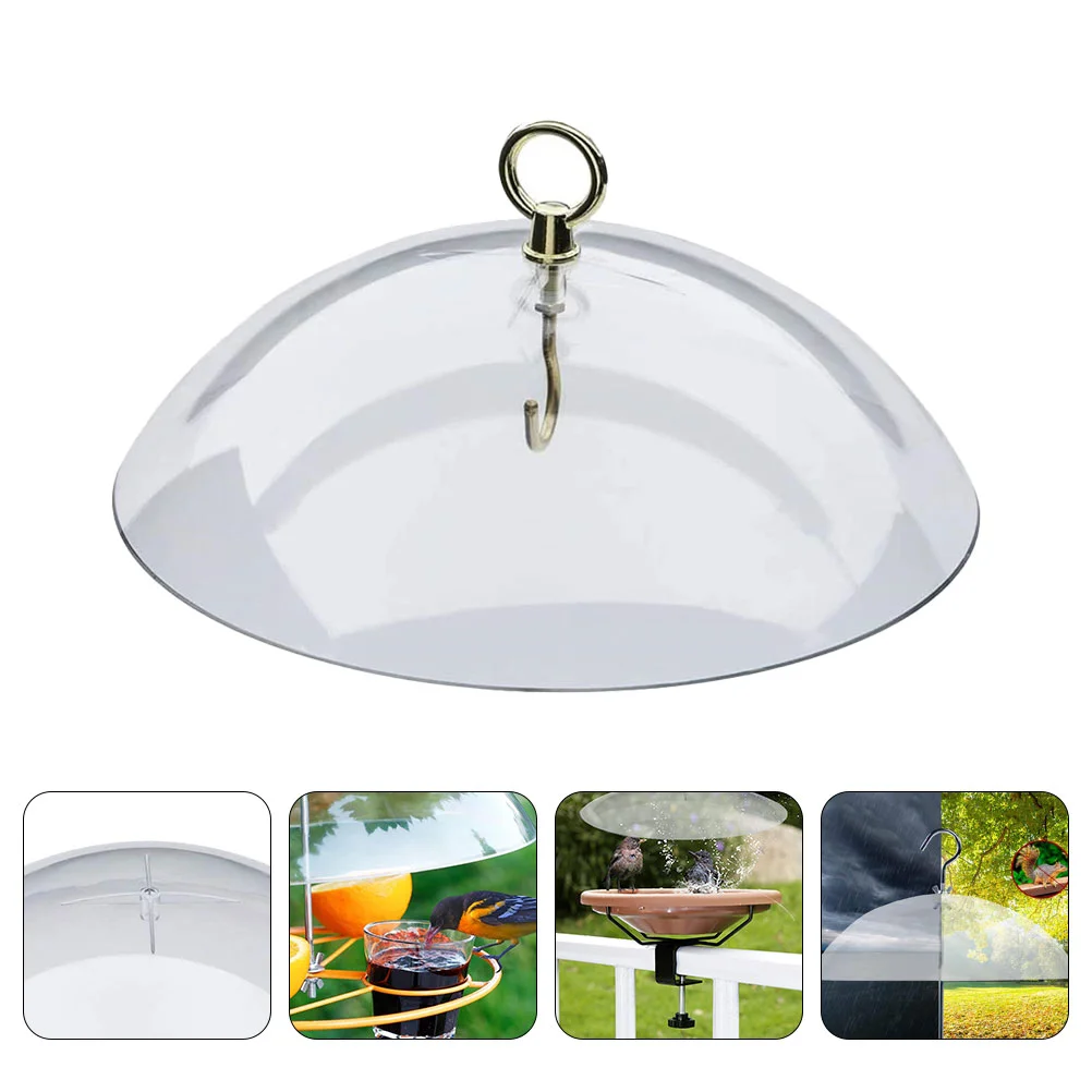 

Bird Feeder Dome Cover Rain Feeders Squirrel Baffle Hanging Hummingbird Guard Weather Wild Proof Clear Gardener Protector Shield