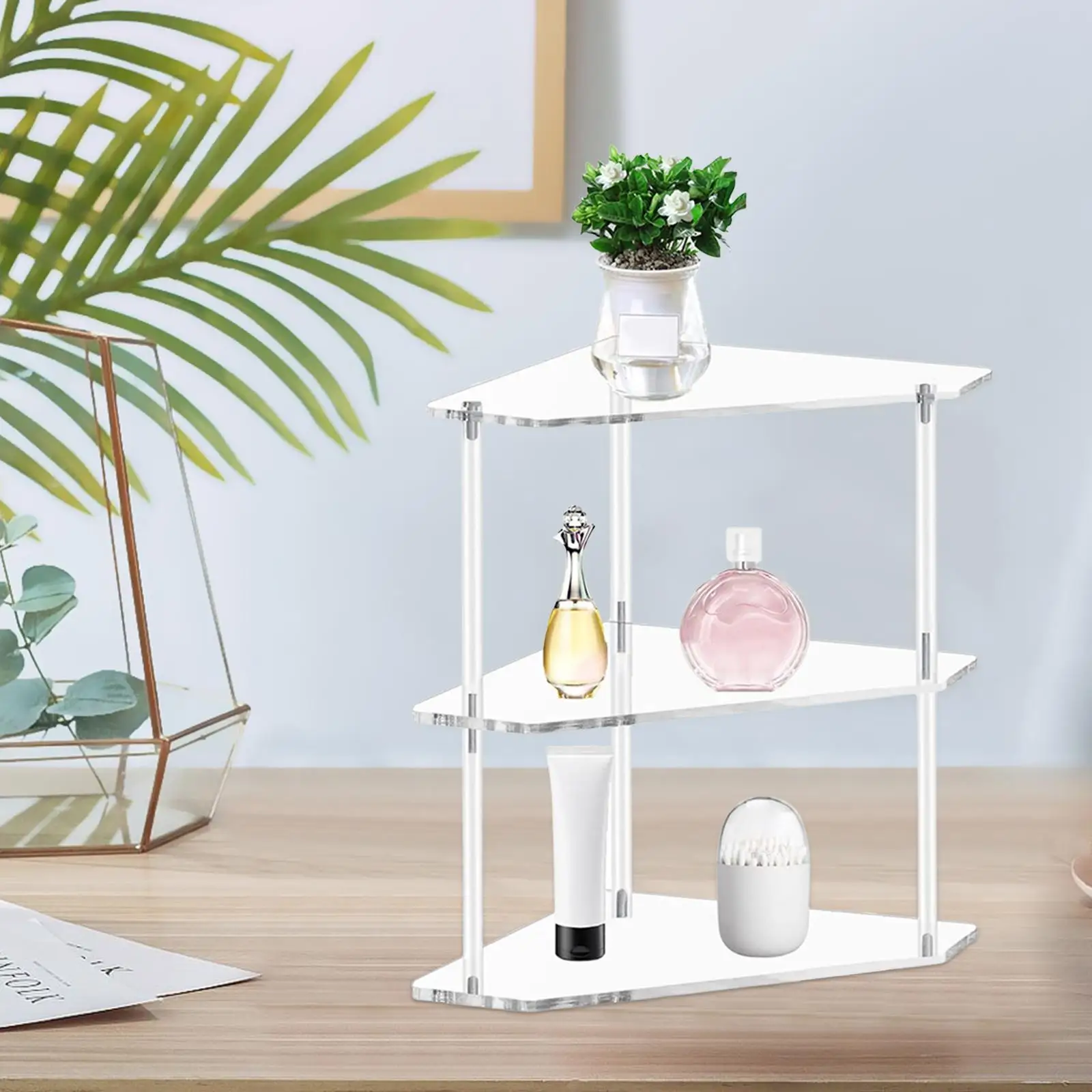 

Corner Bathroom Organizer Multipurpose Cosmetic Display Kitchen Countertop Organizer for Vanity Bathroom Toilet Kitchen Tabletop