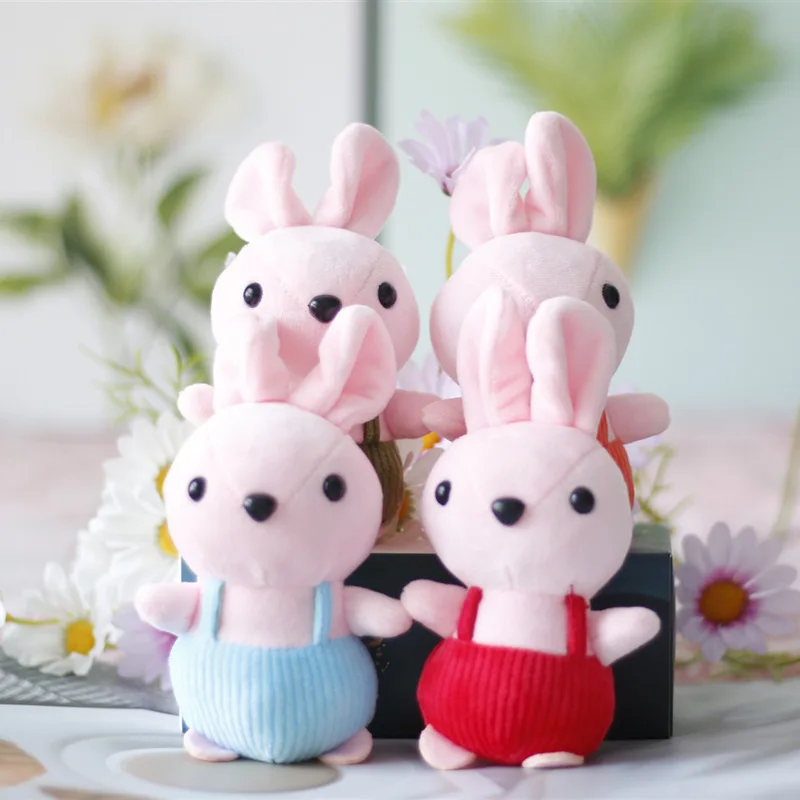 

Cute Cartoon Strap Rabbit Dolls Pendant Bunny Plush Toy Mini Doll Bag Keychain Kids Sleeping Back Cushion Cute Stuffed Rabbit