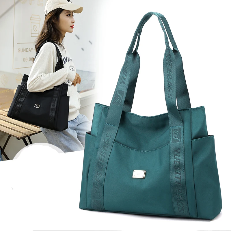 

Новая трендовая сумка с верхней ручкой, женская сумка через плечо, нейлоновые сумки-тоуты, женские сумки для путешествий, Высококачественна...