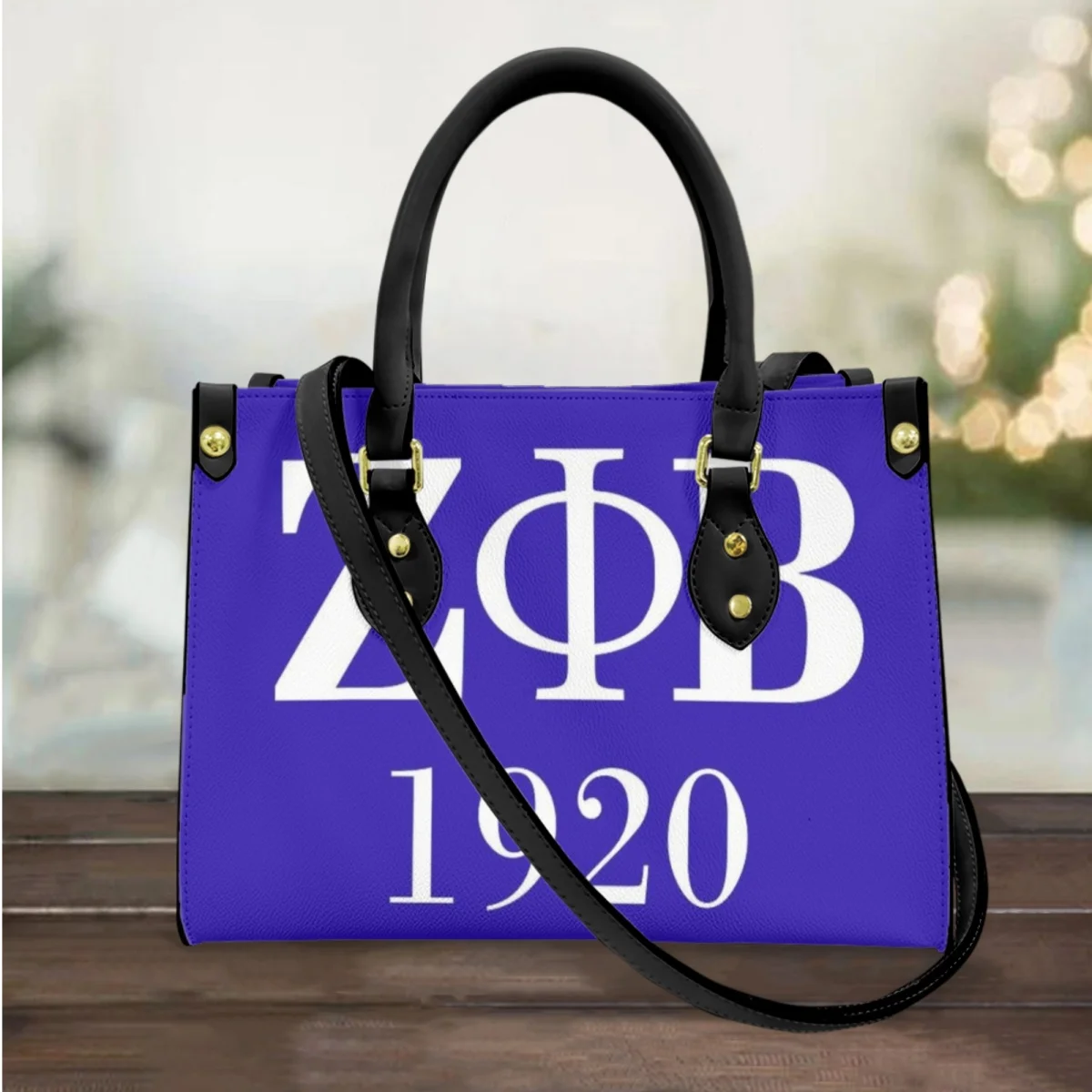 Elegant Top Handle Vintage Small Totes Zeta Phi Beta Fraternity Gift Stylish Leather New Outdoor Commuter Messenger Bag Gift