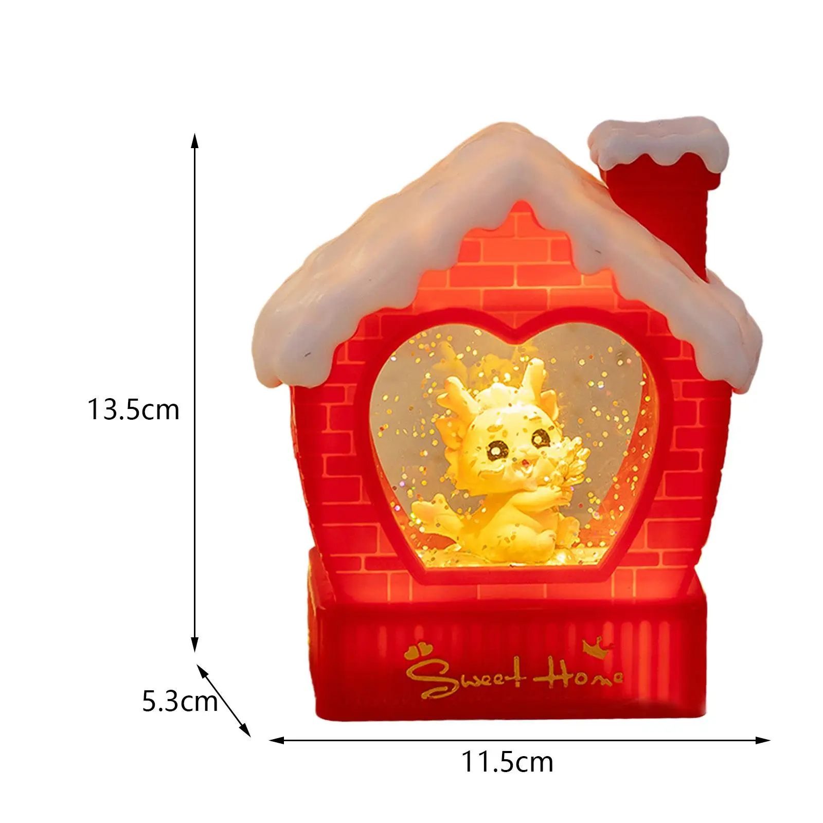 Портативный фонарь Dragon Year Snow Globe с музыкой для домашнего отдыха