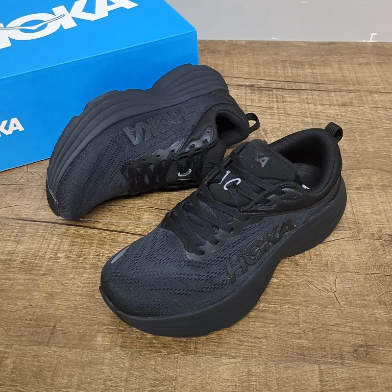 Original HOKA Bondi 8 Running Shoes for Men Women Jogging Outdoor Black Sneakers Lightweight Breathable Shock Absorb Sports Shoe