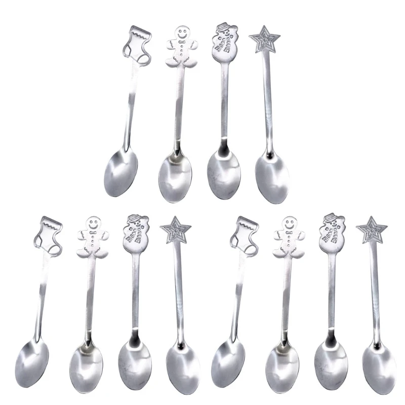 

12 Pack Creative Christmas Coffee Spoon Christmas Stirring Spoon Tea Spoon 2022 New