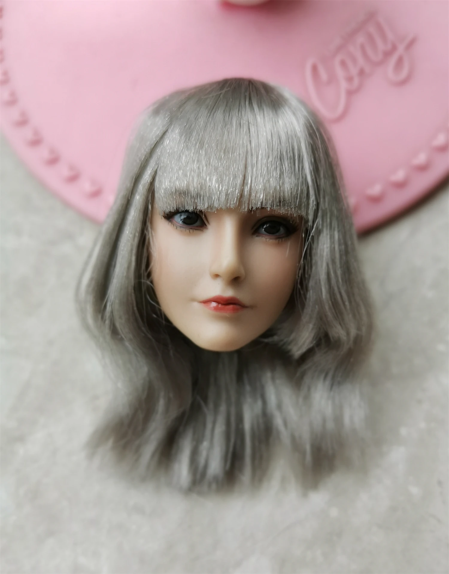 

YMTOYS 1/6 Winter Girl Silver Hair Head Sculpt Model Fit For 12'' Suntan Phicen TBLeague Action Figure Toys