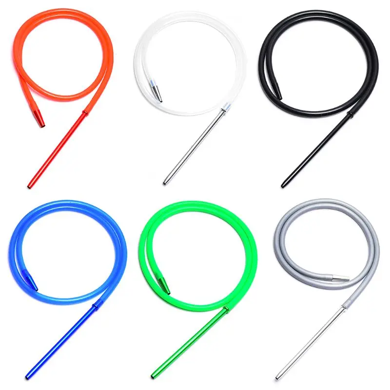 

2022 New Aluminium Alloy Stem Silicone Hose Tube with Spring for Hookah Shisha Chicha Narguile Accessories 1.7m