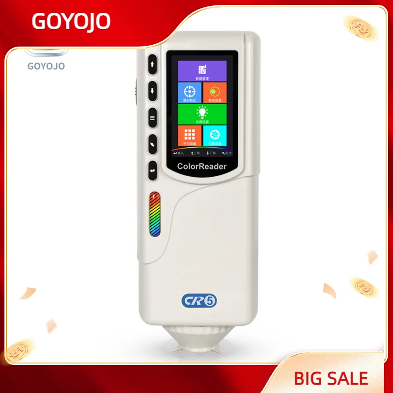 

GOYOJO Colorimeter 4mm Aperture Cheap ColorReader CR5 Digital Color Difference Measurement with APP Mobile Software