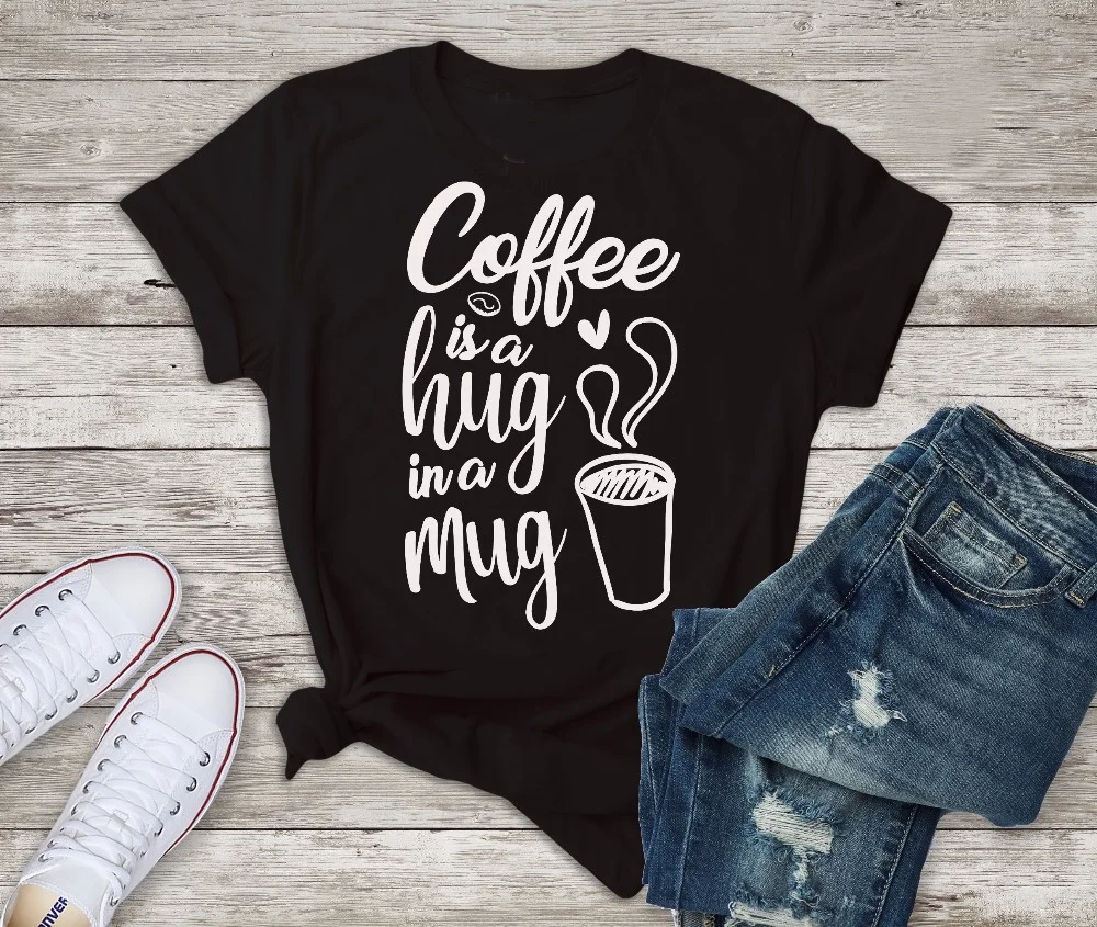 

Tee Pastel 90s Young Style Goth Tops Coffee Hug In A Mug T Shirt Women