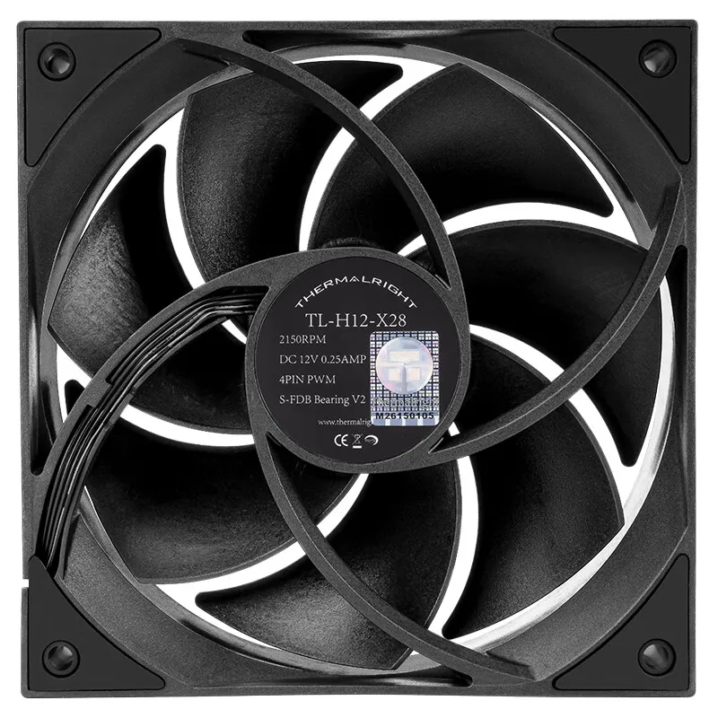 Thermalright TL-H12-X28, толщина 28 мм, сбалансированный вентилятор, трехфазный шестиполюсный двигатель, серия ROYAL PRETOR, вентилятор шасси 12 см (art.: 3920cb73132eb) - 3920cb73132eb