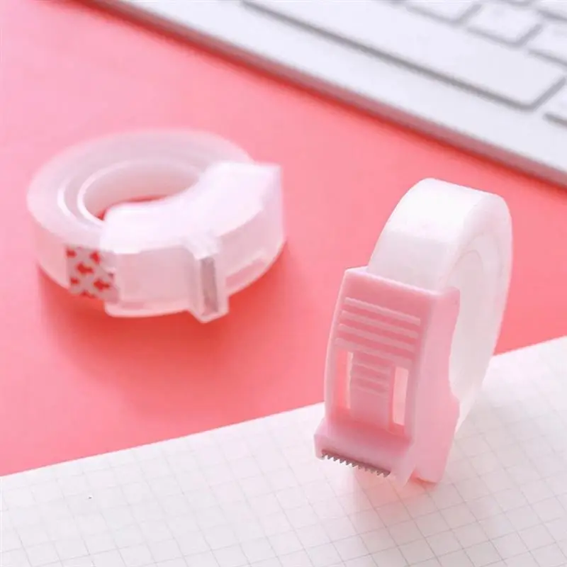 

2Pcs Tape Cutter Mini Portable Candy Color Plastic Tape Cutter for Tape Organzier Dispenser DIY Crafts Scrapbooking Tool