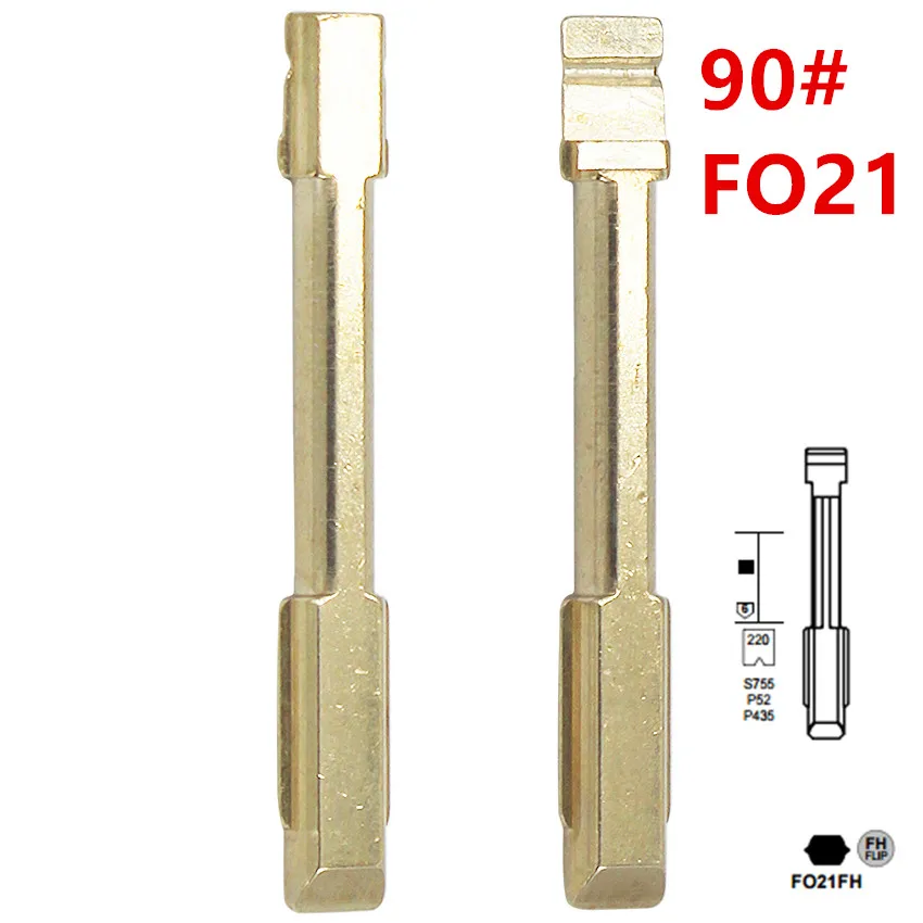 

10pcs Uncut Metal Key Blade 90# FO21 Key Blank for Ford Mondeo for KD Keydiy Xhorse VVDI Remotes Universal No.90 Car Key Blanks