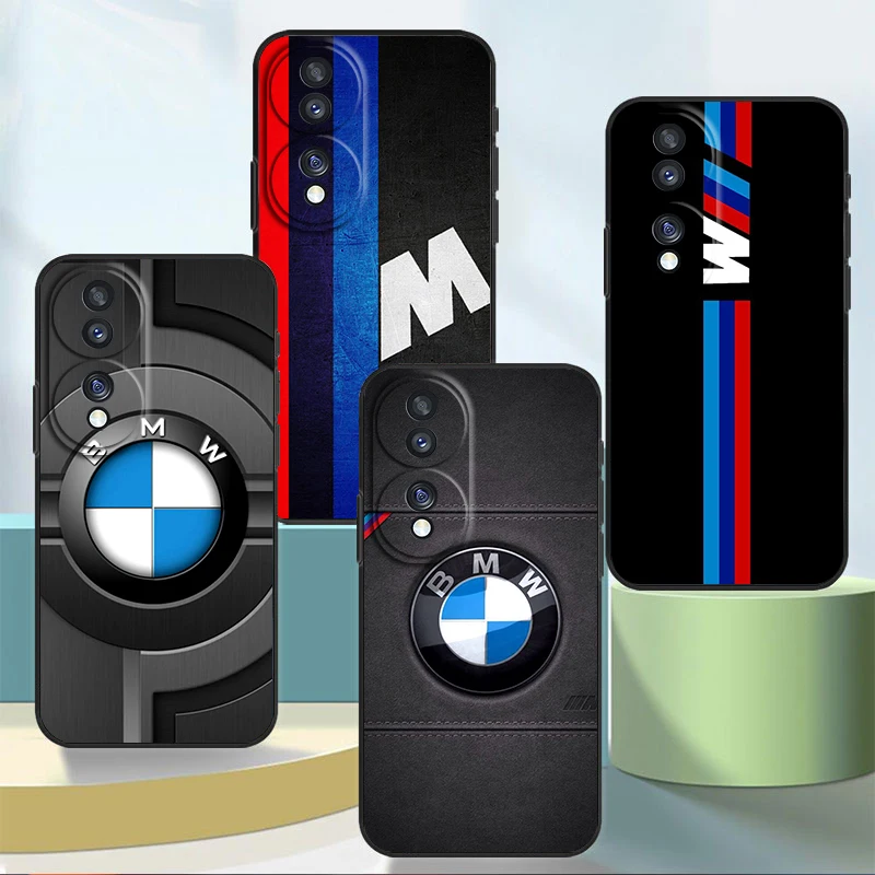 

Red Blue Car BMW For Honor 80 70 60 50 30 20 20 10 9 9X 9A 9C X8 8A Pro Plus Lite 4G 5G Silicone Black Phone Case Coque Capa