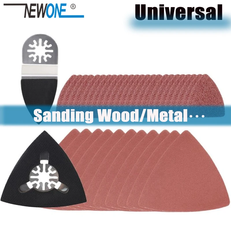 NEWONE-herramienta oscilante, papel de lija + dedo/almohadilla de lijado triangular para Fein...