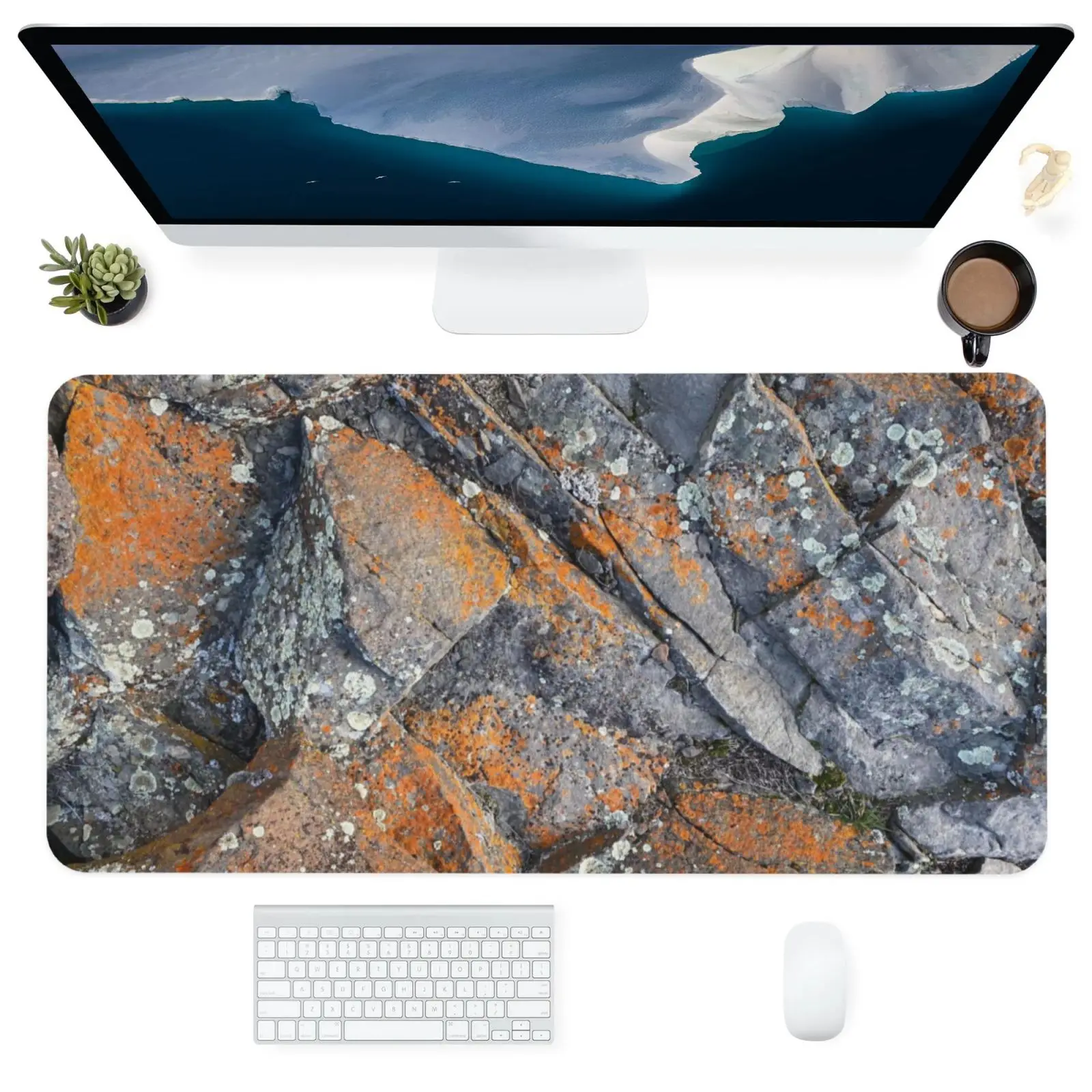 

Computer Office Mouse Pad Keyboards Accessories Large Square Washable Personalized Desk Pads Mats Rocks Stones Gift MousePad XXL