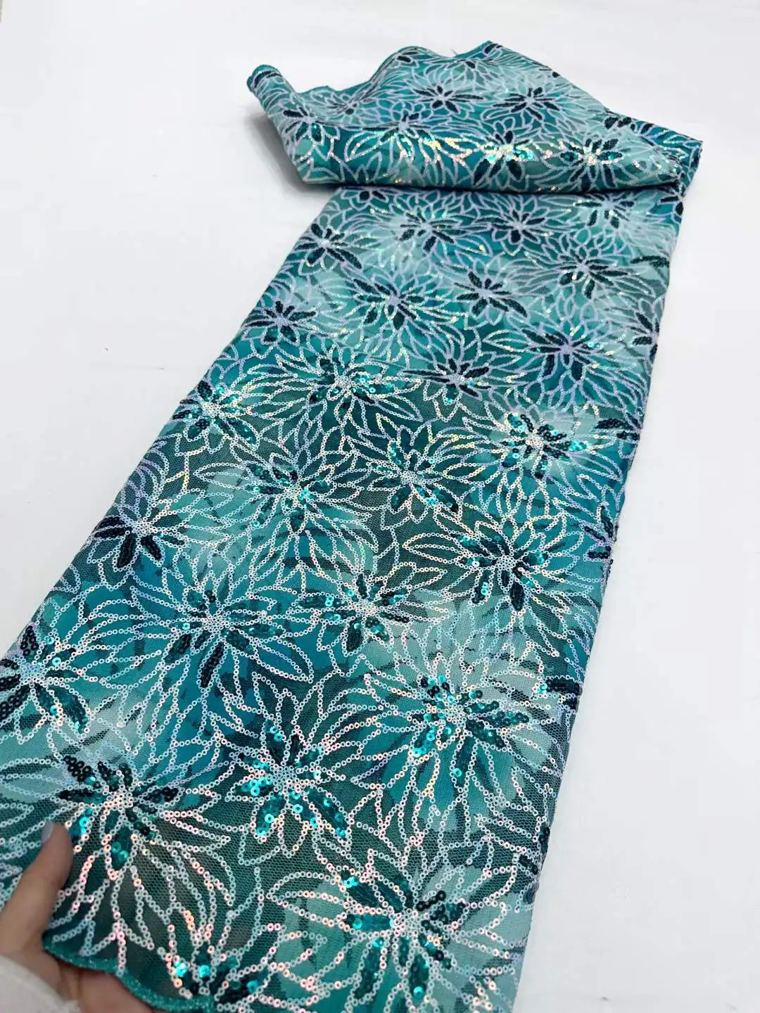 Блестки искусственная кружевная ткань 2024 высококачественный тюль бархатное