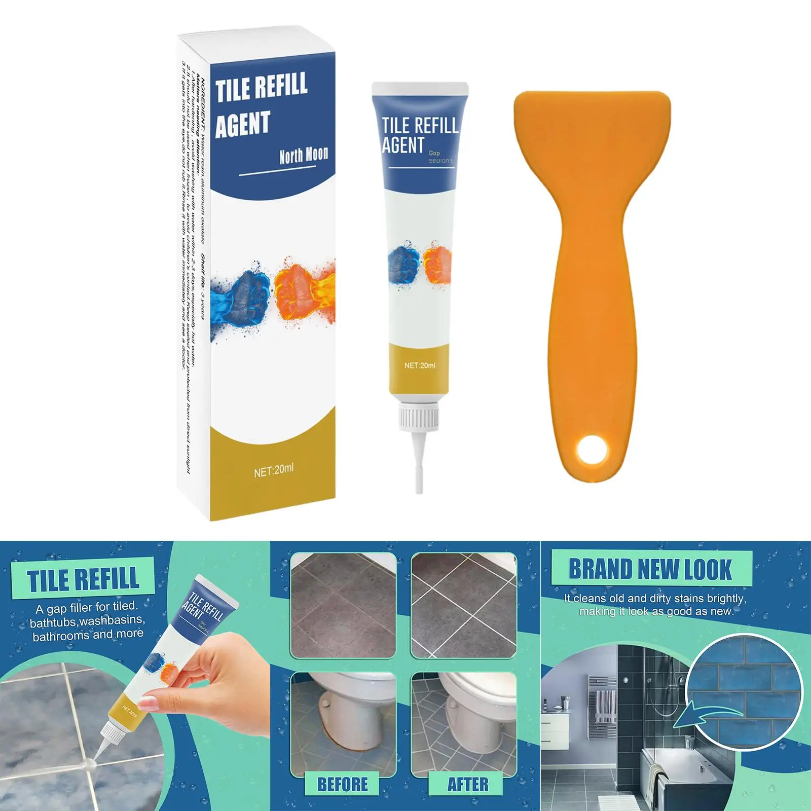 Средство для заправки плитки 20 мл со скребком