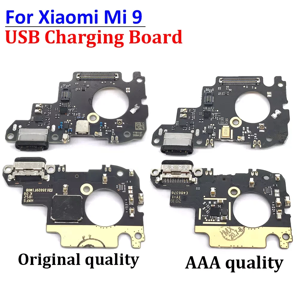 

100% Original For Xiaomi Mi 9 Mi9 Dock Connector USB Charger Charging Port Flex Cable Board With Microphone Replacement