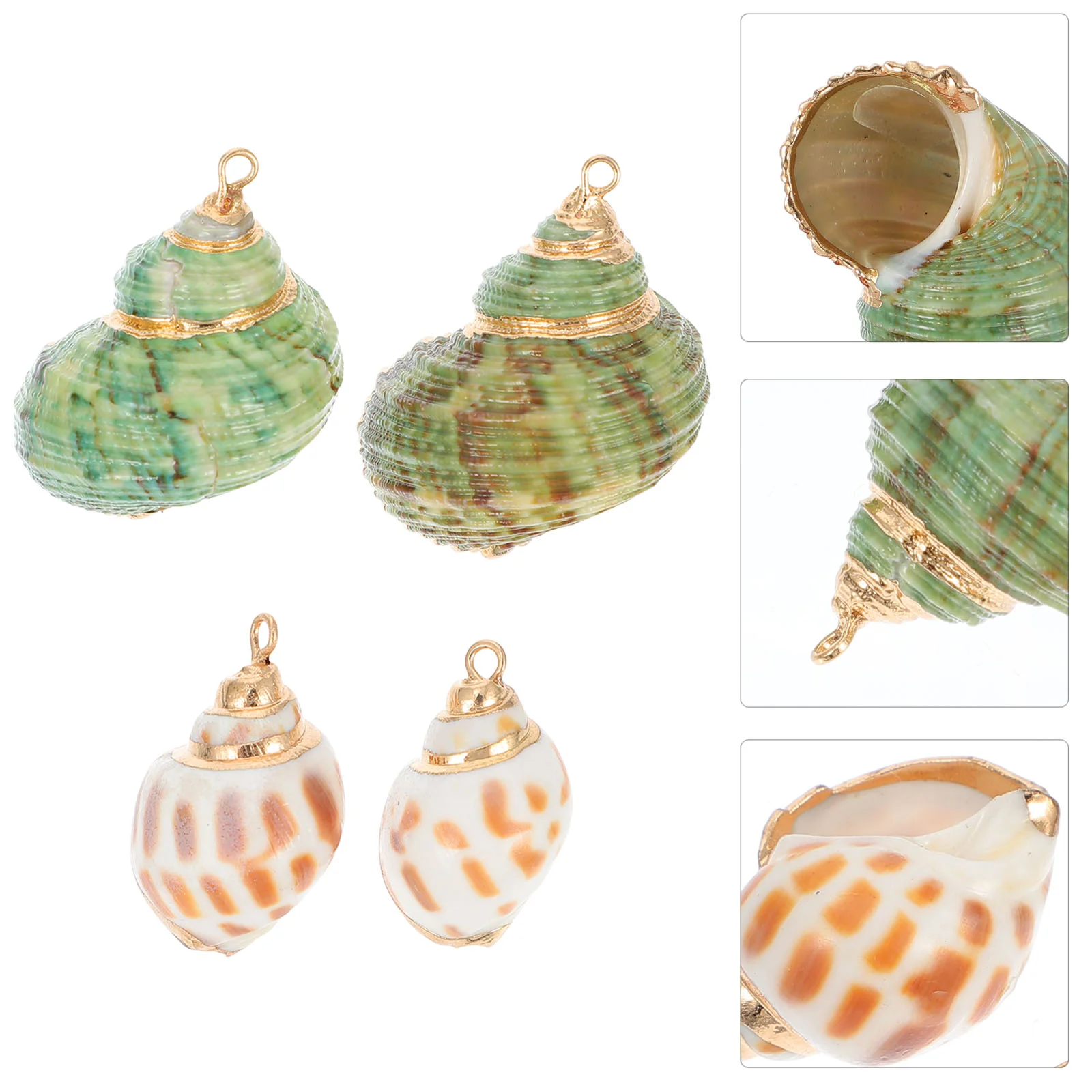 4 шт. аксессуары в виде ракушек морские серьги подвески ювелирные изделия