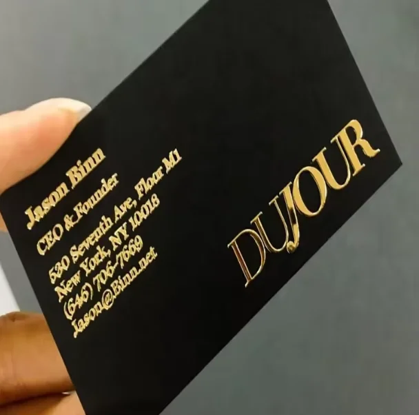 Индивидуальный дизайн тисненый логотип хлопчатобумажная визитная карточка и