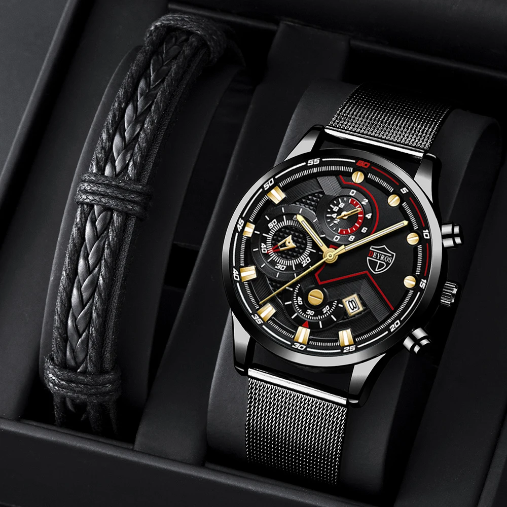 Часы наручные reloj hombre мужские кварцевые люксовые повседневные модные деловые с