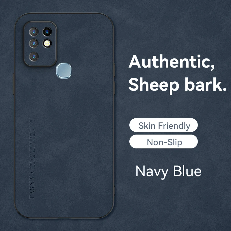 

Luxury Leather Case for Infinix Hot 10 X682B X682C Frosted Ultra-thin Armor Shockproof Soft Silicone Phone Cover InfinixHot10