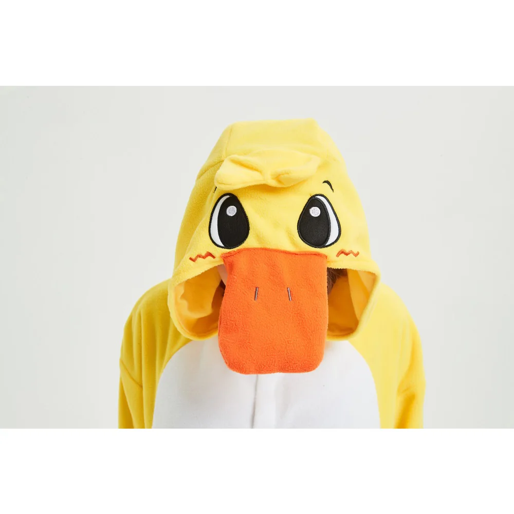 Animals Duck Cosplay Costumes Men Women Festival Cute Suit Kigurumis Onesies Halloween Outfit  Party Jumpsuit Yellow Pajamas images - 4