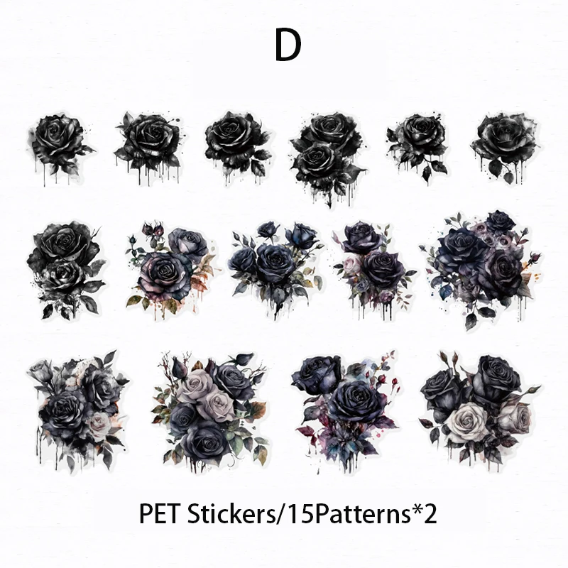 

Набор наклеек-коллажей Journamm Розовые цветы