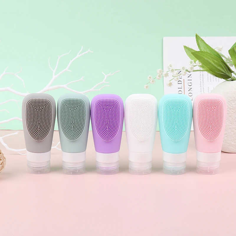

Press Silicone Travel Bottle Set Cosmetic Storage Refillable Lotion Bottle Shower Gel Shampoo Empty Container