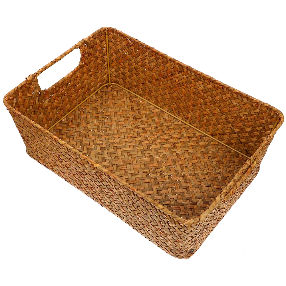 

Basket Storage Baskets Woven Wicker Rattan Hyacinth Water Bread Fruit Tray Serving Box Seagrass Sundries Bins Snack Rectangular