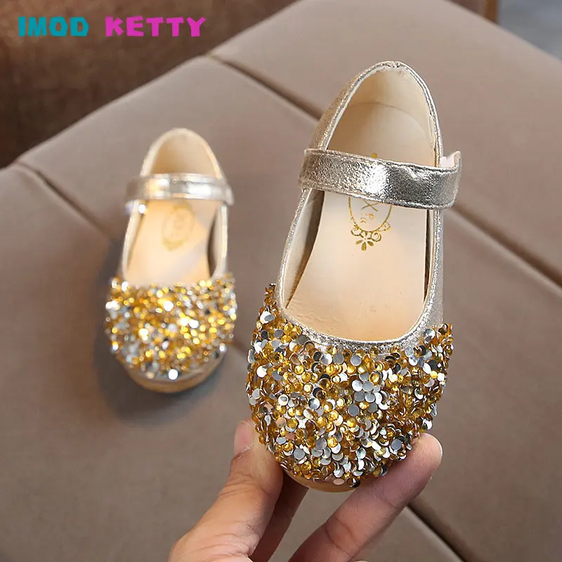 

Children Shoes 2023 Spring New Style Girls Princess Shoes Glitter Children Dance Shoes Casual Non-Slip Toddler Girl Sandals