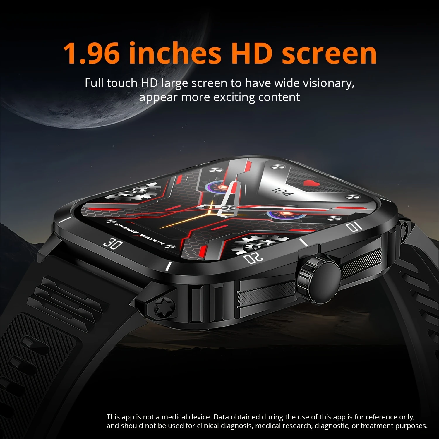 1pc Smart Watch For Women Men 3 ATM Waterproof Wireless Call Android And 4.98cm IPS HD Screen 430mAh Long Ba