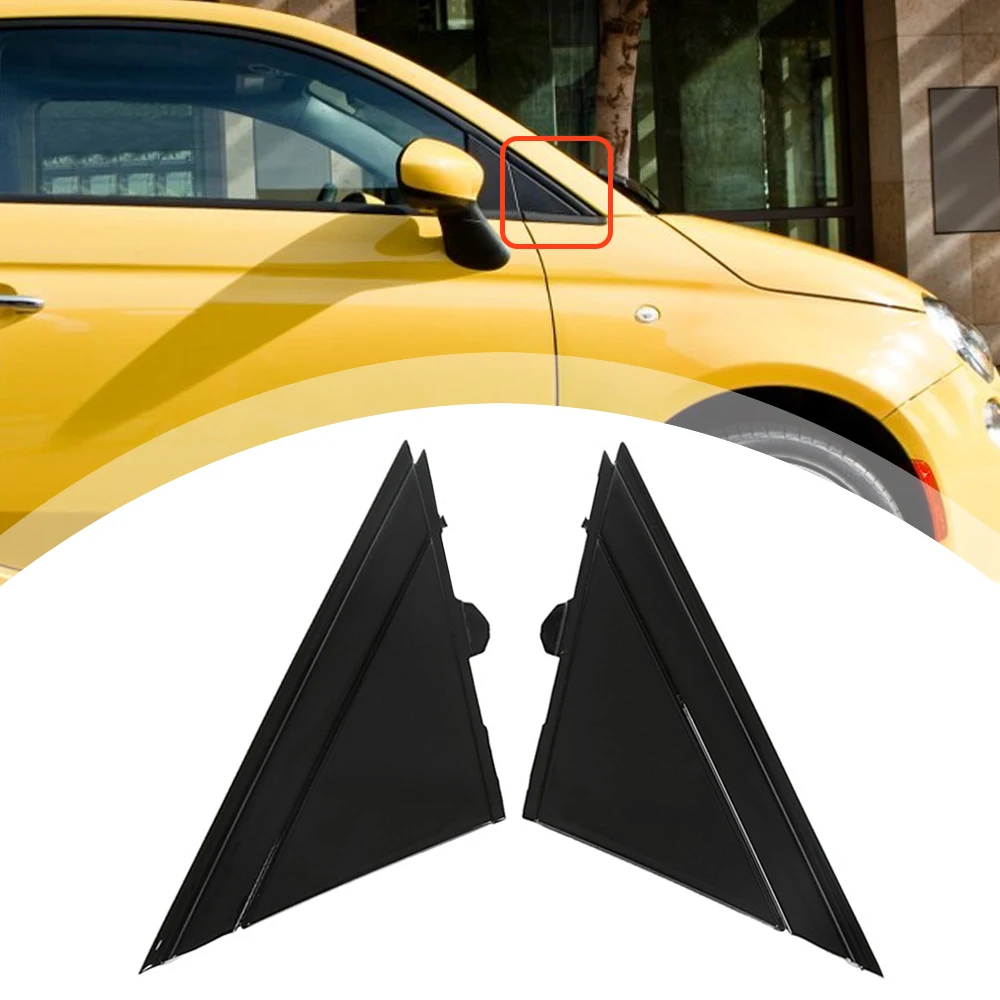 

2 шт. 1SH16KX7AA 1SH17KX7AA для Fiat 500 2012-2019 крышка флага автомобильного зеркала двери молдинги чехол Защита левый правый матовый черный