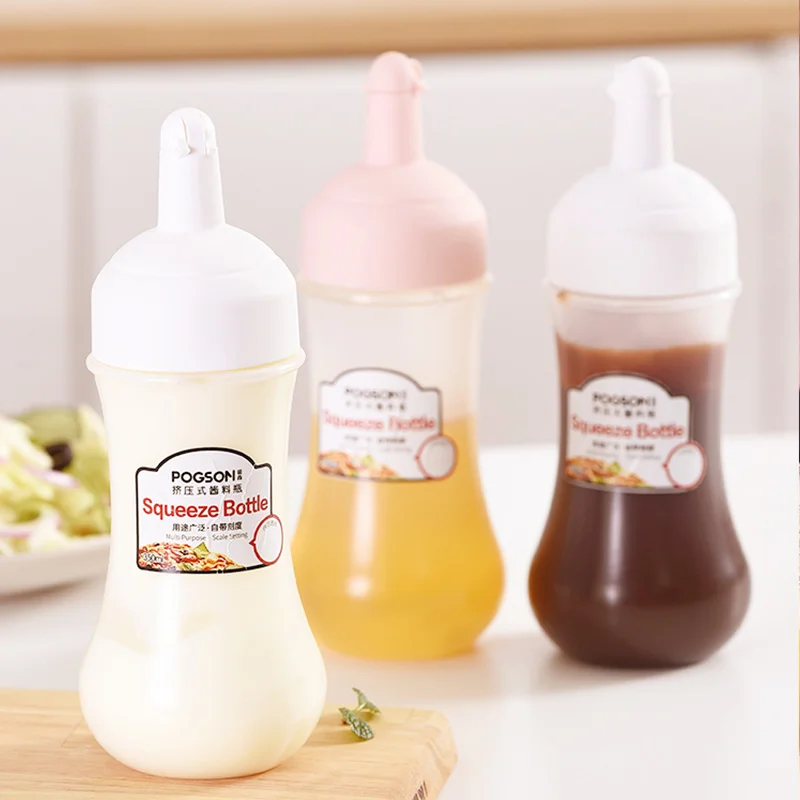 

GIANXI Condiment Squeeze Bottles Ketchup Mustard Mayo Hot Sauces Olive Oil Bottle Honey Salad Dressing Oil Dispenser