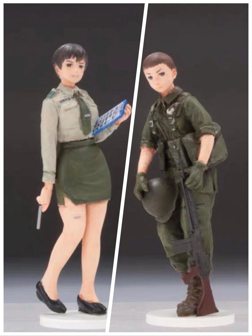 

1/35 Scale Resin Figure Model Kit Modern Female Soldier 2 People Micro Scene Layout Unassembled and Unpainted Miniature Diorama