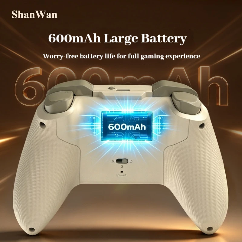 Фото Беспроводной игровой контроллер ShanWan Q34B с Bluetooth, 3 режима работы, совместимость с различными платформами, для Switch и ПК, 6-осевой гироскоп, два мотора №2