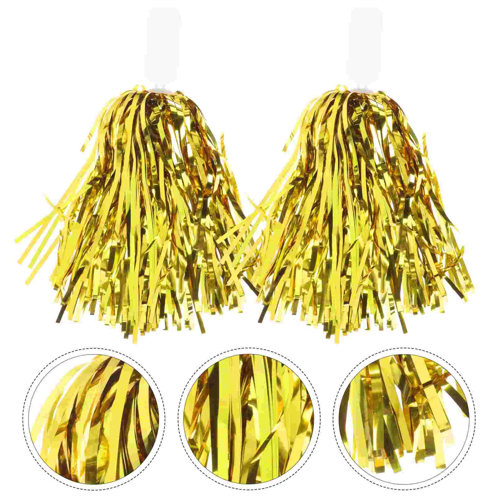 

Poms Pom Cheerleading Cheerleader Cheer Pompoms Cheering Metallic Red Hand Props Sports Team Flowers Poop Noise Makers Squad