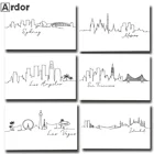 Геометрическая низкая поли карта мира холст Художественная печать абстрактный Лондон Нью-Йорк плакат живопись черные белые настенные картины Домашний декор