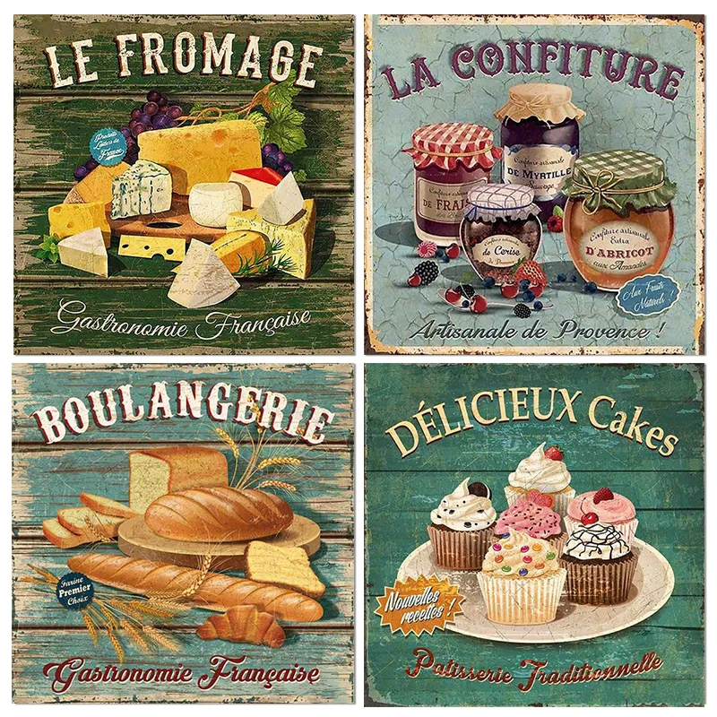 

CHENISTORY 40X40cm Painting By Numbers Deliciou Food Drawing On Canvas Pictures By Numbers Painting Home Decor