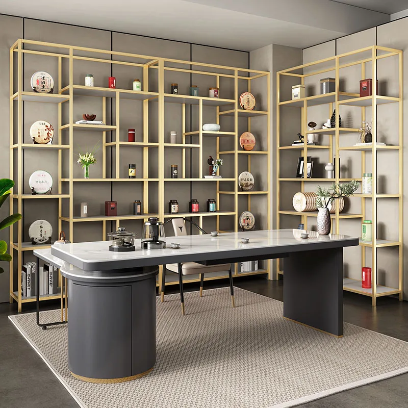 Роскошная книжная полка стеллаж для хранения из алюминиевого сплава