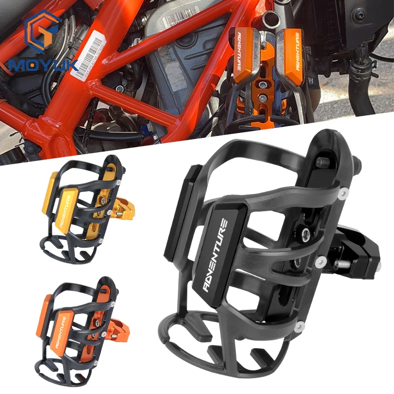 

For Ktm Adventure 390 790 Adv 1050 1190 1090 1290 Motorcycle Beverage Water Aluminum Bottle Cage Water Drink Cup Holder Mount
