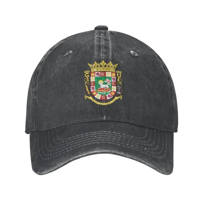 

New Punk Cotton Coat Of Arms Of Puerto Rico Baseball Cap for Men Women Breathable Dad Hat Performance