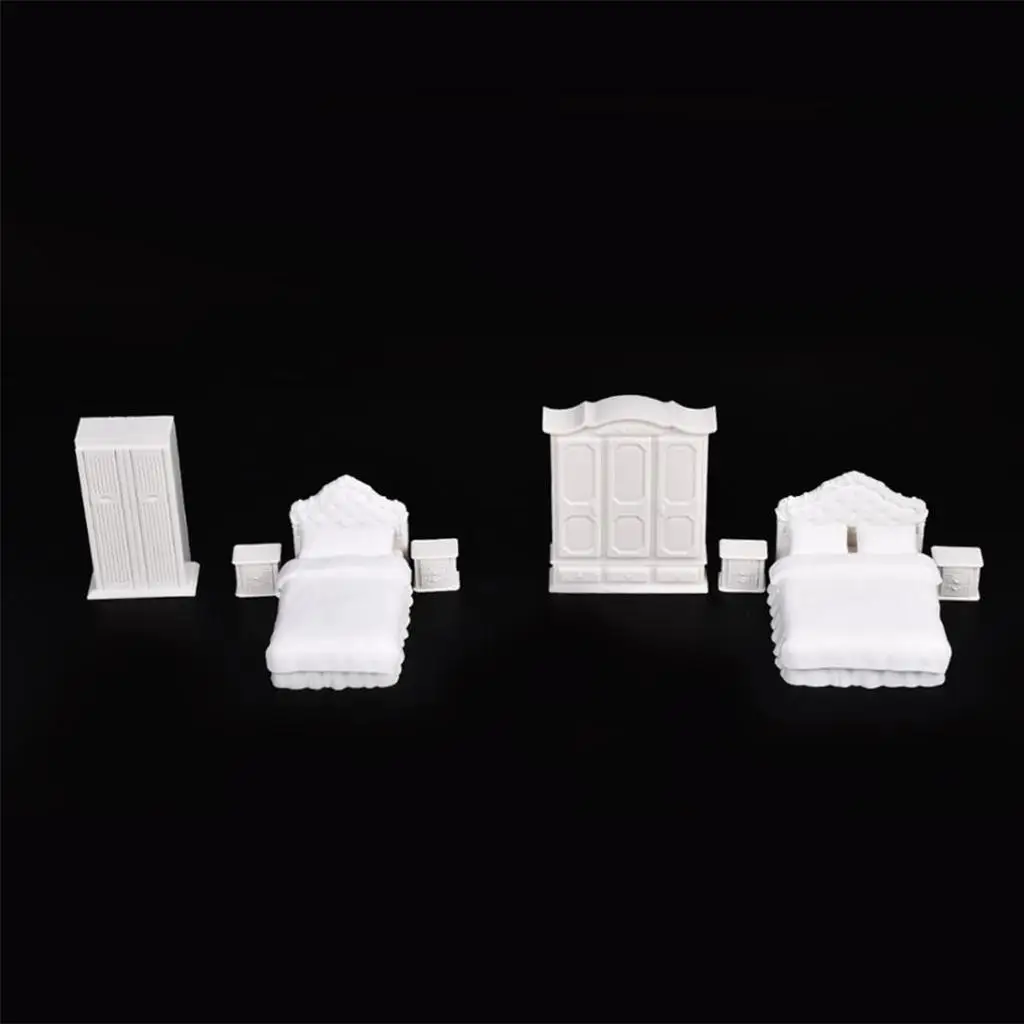 

Масштаб 1:25, белая кабинета, спальня, кукольный плей, миниатюрный аксессуар