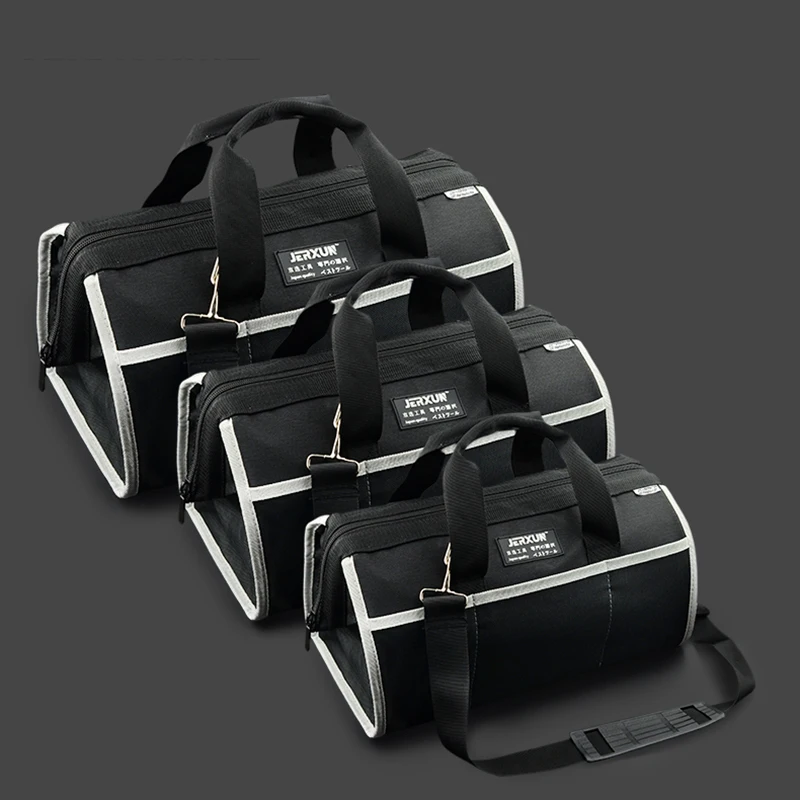 

Portable Thickened Tool Kit Single Shoulder Carrying Electrician Bag Household Multifunctional Canvas Tool Bag Garage Organizer