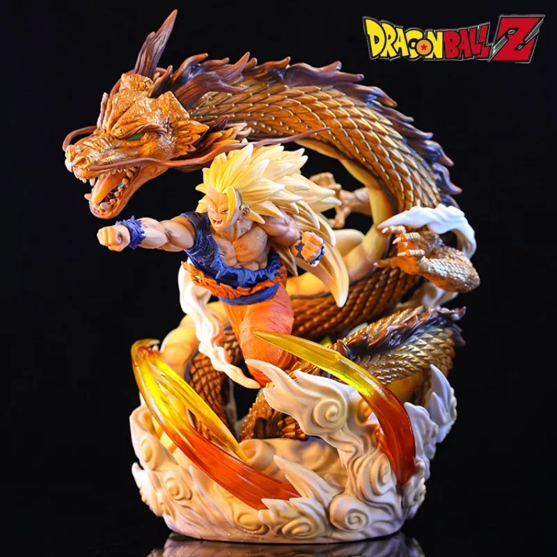 

29.5cm Pvc Dragon Ball Zhand Ssj3 Goku Doll Dragon Fist Super Saiyan 3 Son Goku Gk Statue Action Garage Kit Collection Model