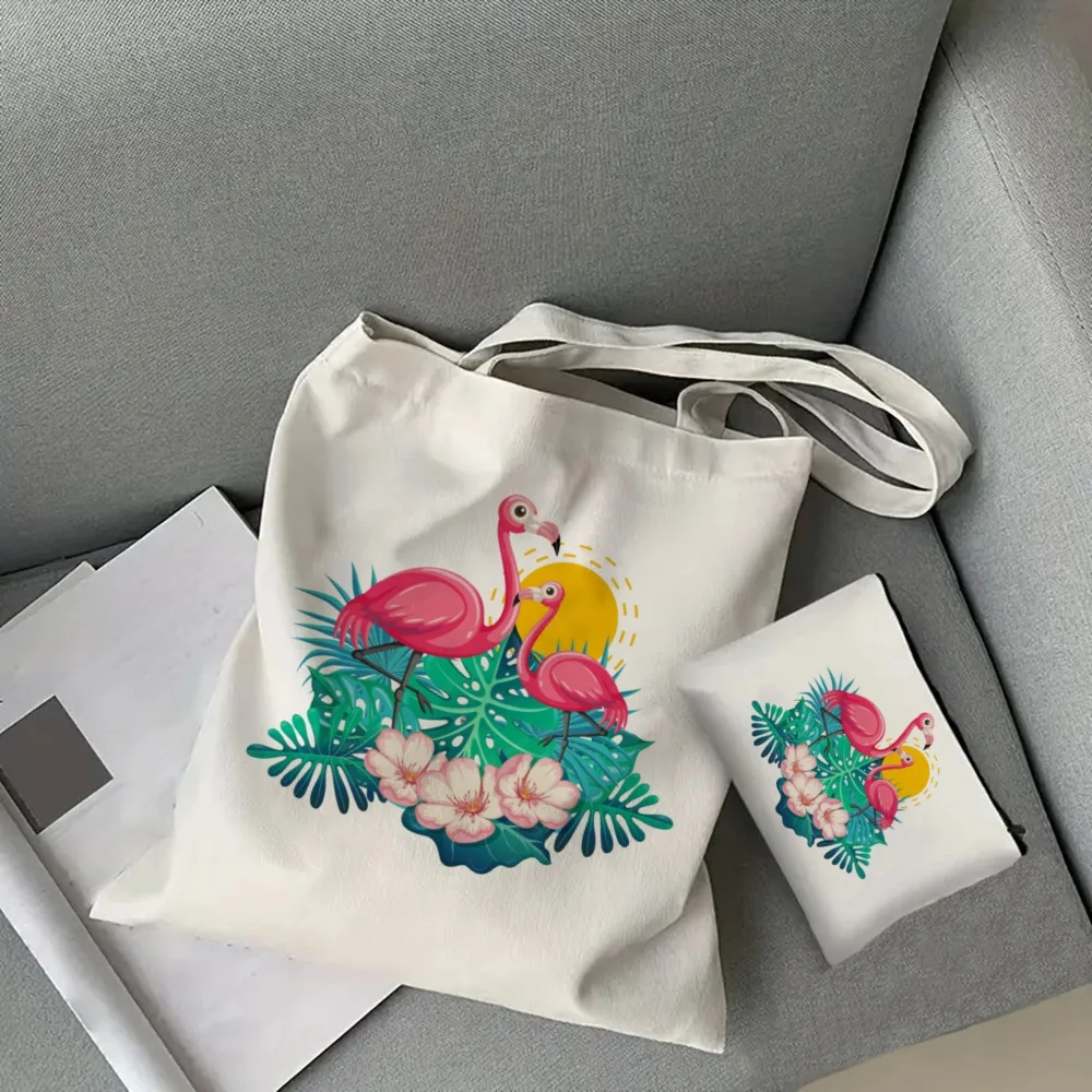 Большая холщовая сумка-тоут из 2 повседневных модных конопляных сумок с принтом