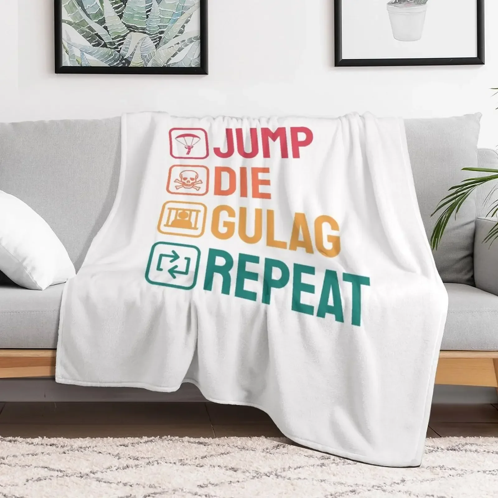 Персонализированное плюшевое одеяло Jumps Die Gulag