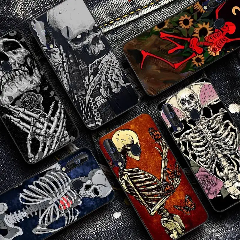 

Gothic Fashion Skull Phone Case for Samsung A51 01 50 71 21S 70 31 40 30 10 20 S E 11 91 A7 A8 2018
